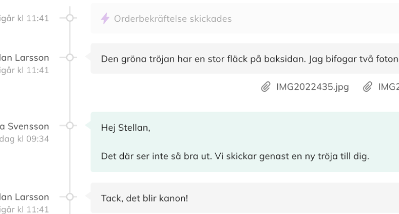 Skicka och ta emot bilder/filer i kundkonversationer